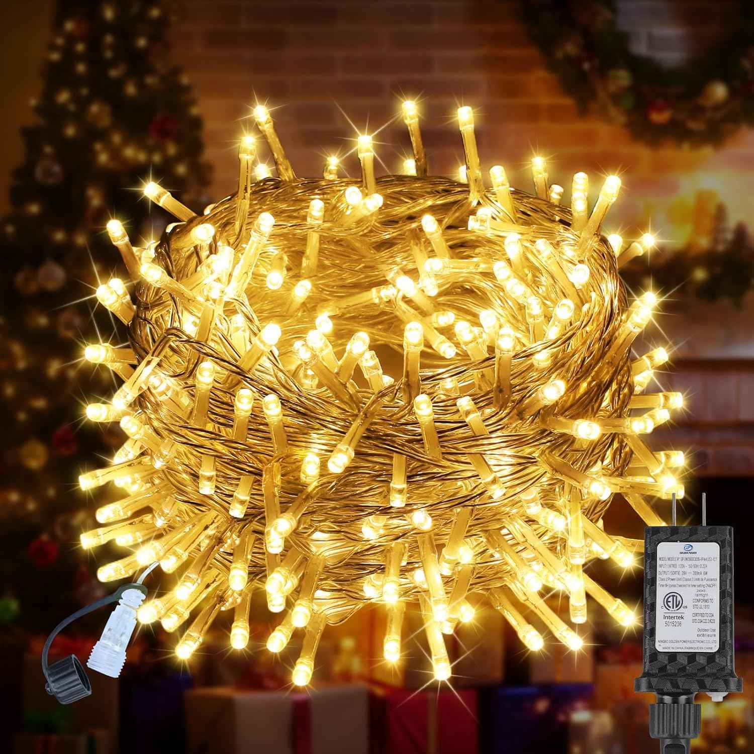 Smokeless Flameless LED Christmas Lights, Cool to Touch Mini Fairy Lights with 6H Timer