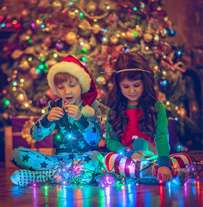 suddus 200 LED Flameless String Lights – Cool-to-Touch Multicolor Lights Safe for Kids, Pets, and Bedrooms