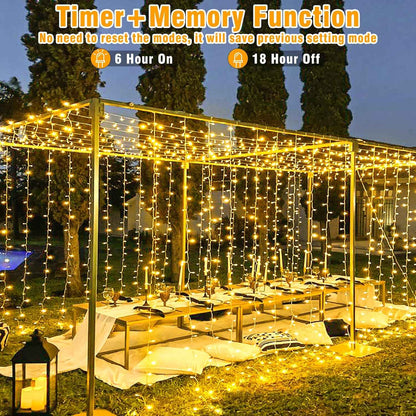 Xmars Warm White Fairy String Lights – 100ft Connectable Living Room Aesthetic, 8 Mode Dimmable Twinkle for Home Accent