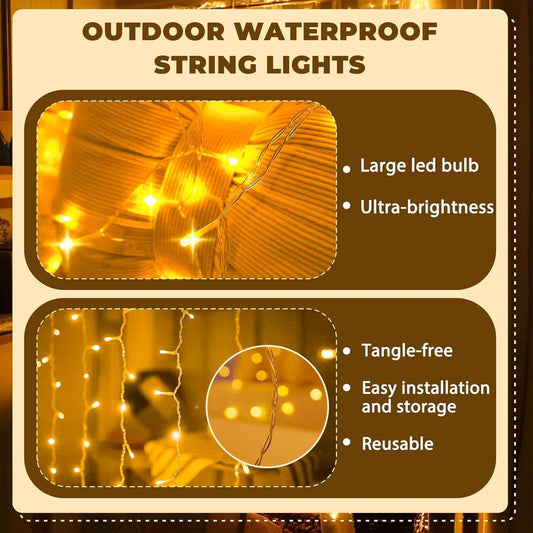 LuminHaus Safe Touch Curtain Fairy Lights 6.6x6.6ft 200 LED 5V Low Voltage USB with Timer for Kids Bedroom Nursery and Pet Friendly Window Decor