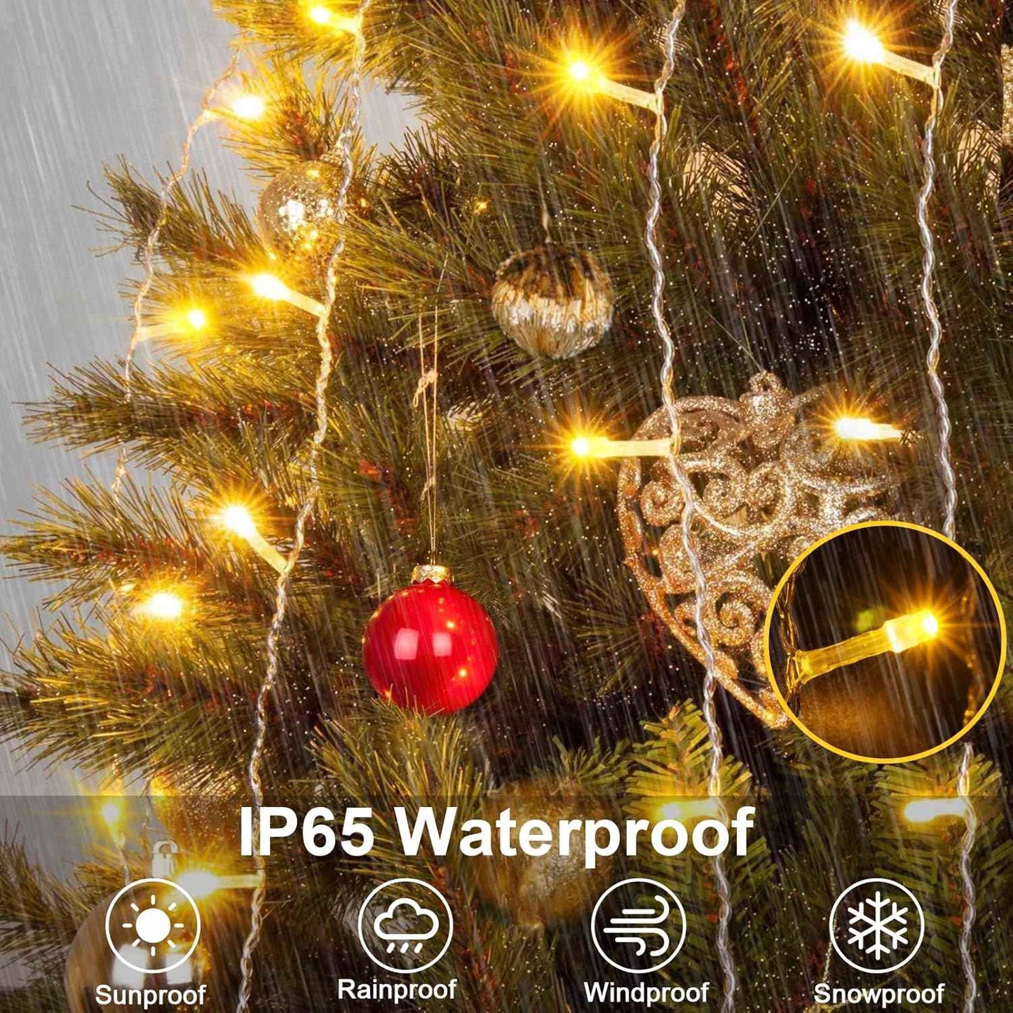 Brightever LED String Lights 4-Pack – Clear Wire Indoor Decor for Mantel, Staircase, and Christmas Tree Styling