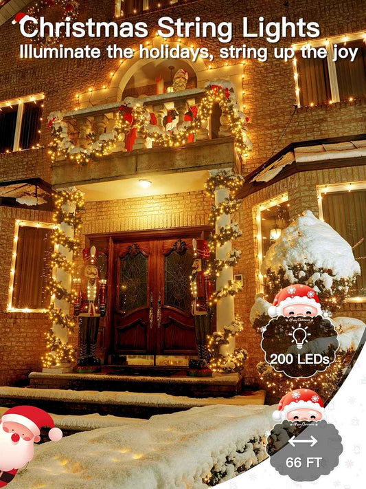 Auseinly LED String Lights 66ft with Remote and Timer – Living Room Aesthetic Decor, Reading Nook Soft Glow, Warm White Indoor Lights