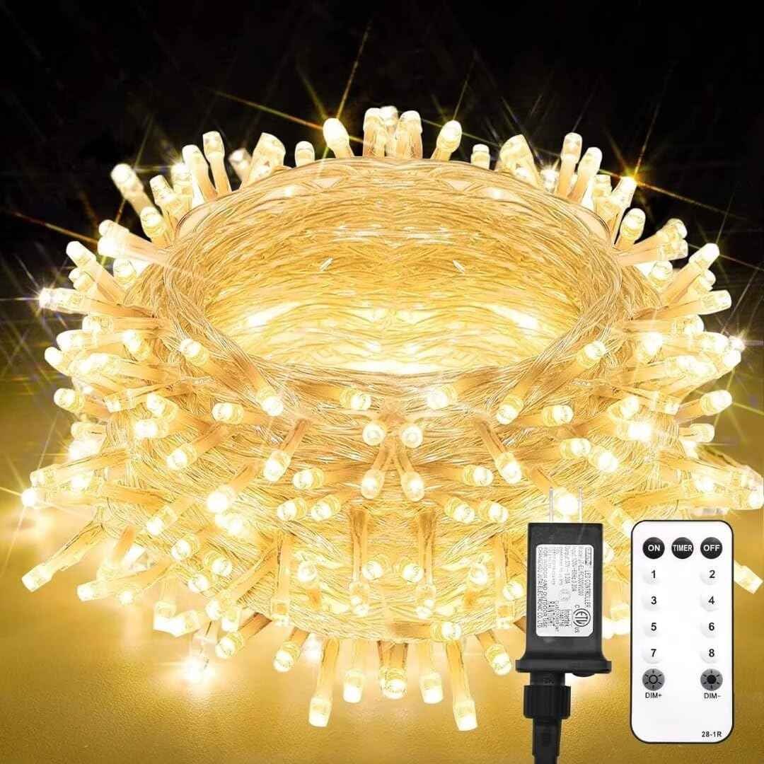suddus 30V Low Voltage String Lights – Flameless Bedroom Lighting with Timer and IP44 Waterproof, 33ft 100 LED Warm White