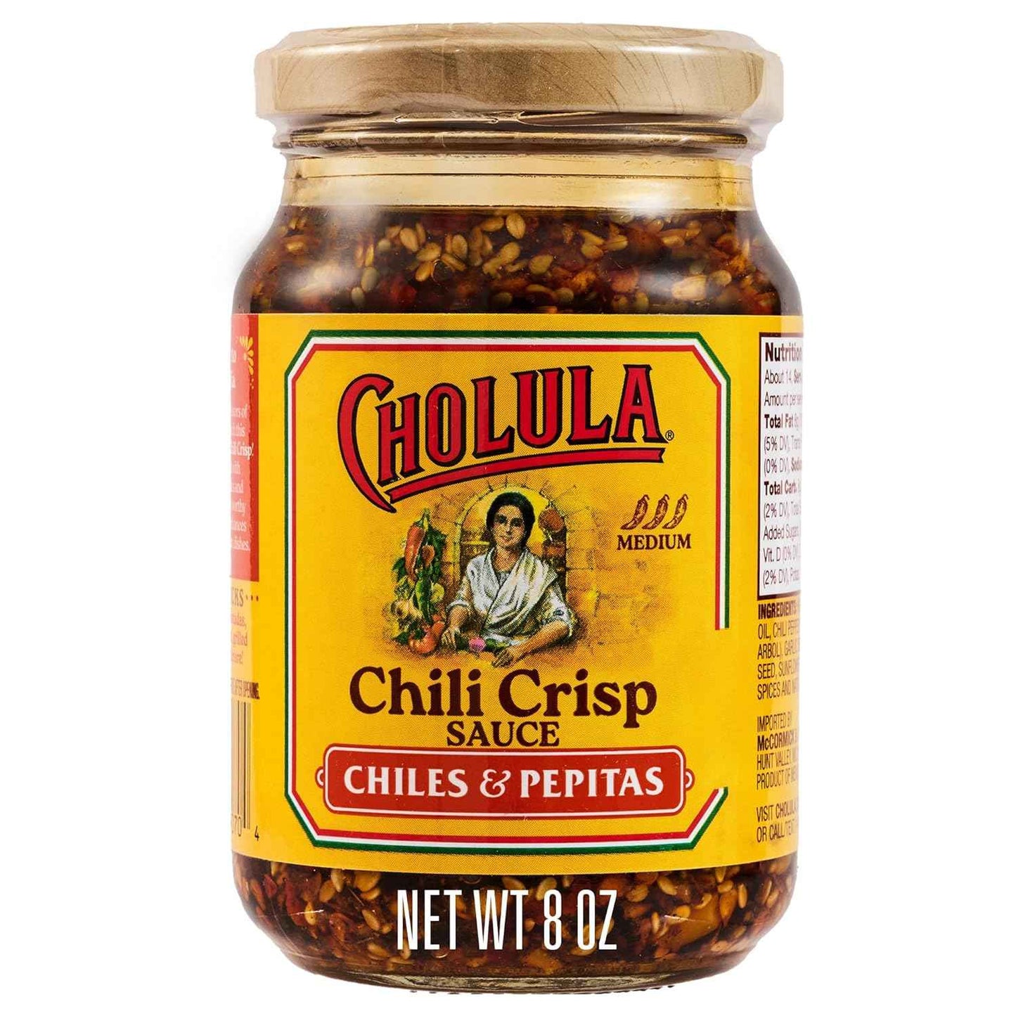 Cholula Crunchy Chili Crisp Sauce – Weeknight Dinner Shortcut for Busy Apartment Kitchens, 8 oz