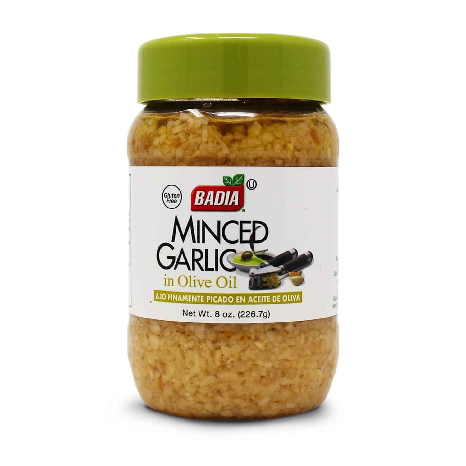 Badia Pre-Minced Garlic in Olive Oil – Compact Camping Seasoning for Outdoor Grill Stations