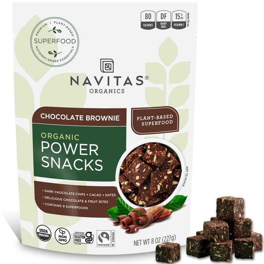 Navitas Organics Cacao Goji Power Snacks – Allergen-Free School Lunch Box Snack for Kids, 8 oz Resealable Pouch
