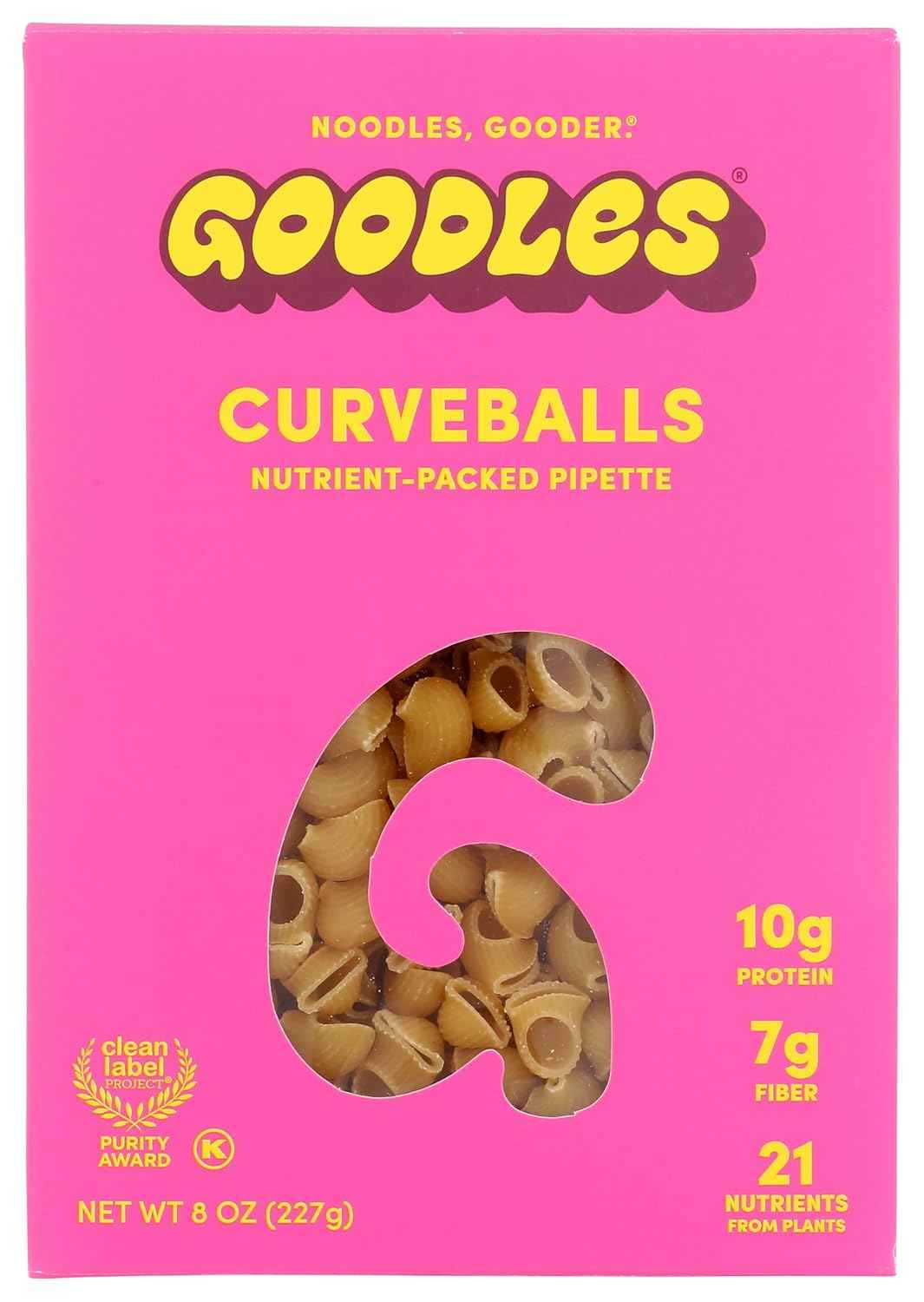 Goodles Curveballs Pasta, 8 OZ – Quick Lunchbox Side for School-Aged Kids, Better-for-You Pantry Staple