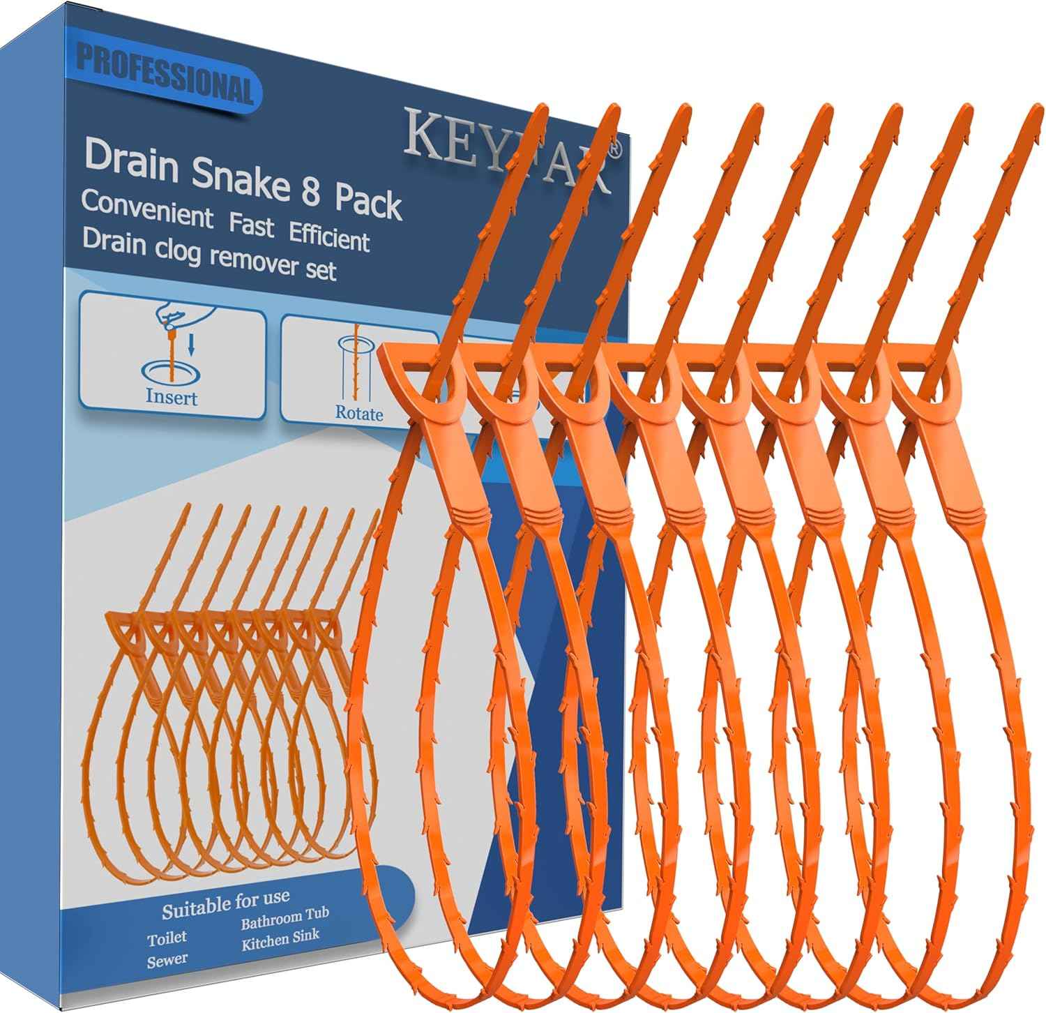 Drain Snake – 25 Inch Simple Drain Tool for Clutter Free Home Essentials