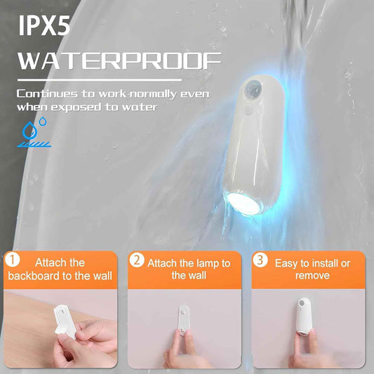 Toilet Night Light 8 Color Modes – Stylish Bathroom Accent Light, Motion Sensor Rechargeable LED
