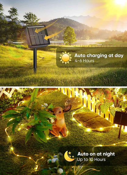 Brightown Solar Fairy Lights – Portable 100LED Solar Powered Outdoor Lighting for Pergola, Tent & Garden Party Setup
