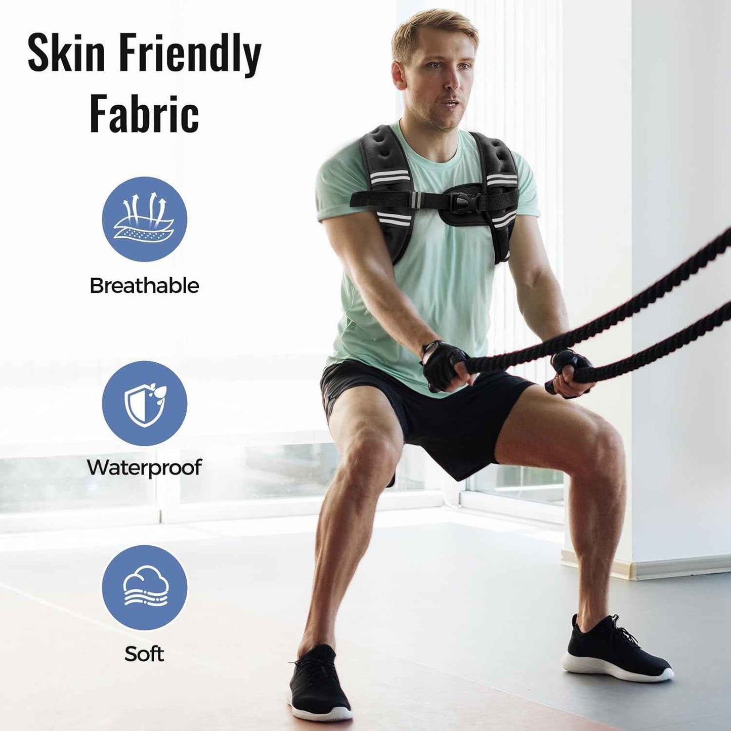 Weighted Vest – Mindful Strength Building for Home Wellness Routines, Comfortable Neoprene for Walking Therapy