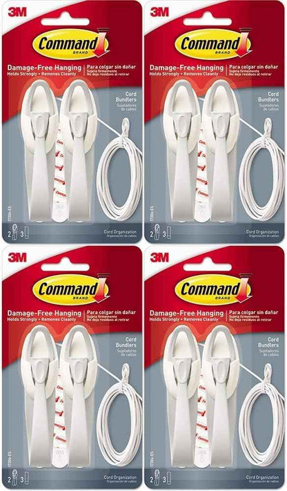 3M Command Cord Bundlers – Remote Work Desk Organizer to Eliminate Tangled Wires