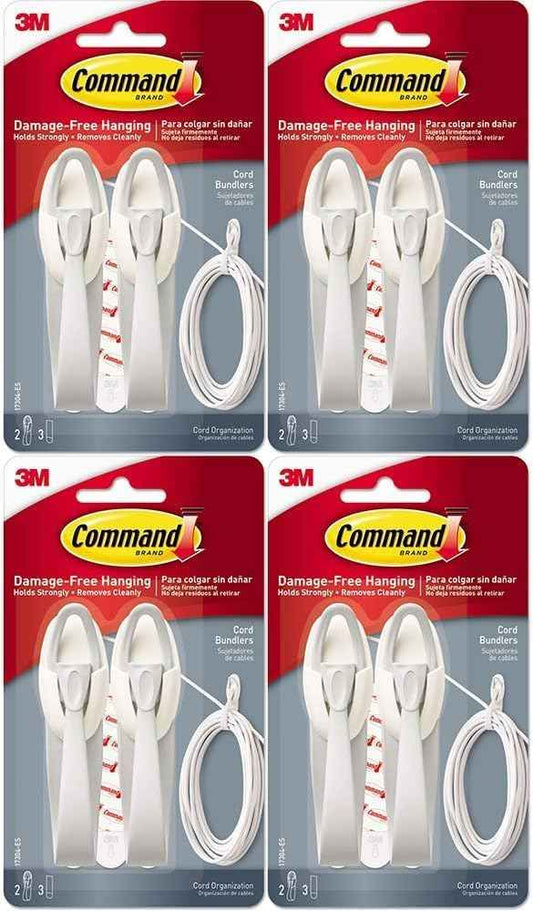 3M Command Cord Bundlers – Remote Work Desk Organizer to Eliminate Tangled Wires