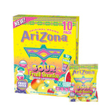 AriZona Lemonade Fruit Snacks, Sour Lemonade/ Green Tea/ Mixed Fruit - 0.9 oz, 10 count Box