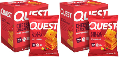 Quest Nutrition Cheese Crackers, 10g Protein, 5g Net Carbs, 1g Sugar, Made with Real Cheese, High Protein Snack