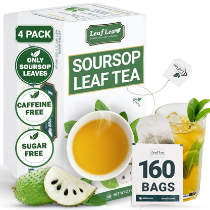 Soursop Leaf Tea - 160 Tea Bags (Pack of 4)