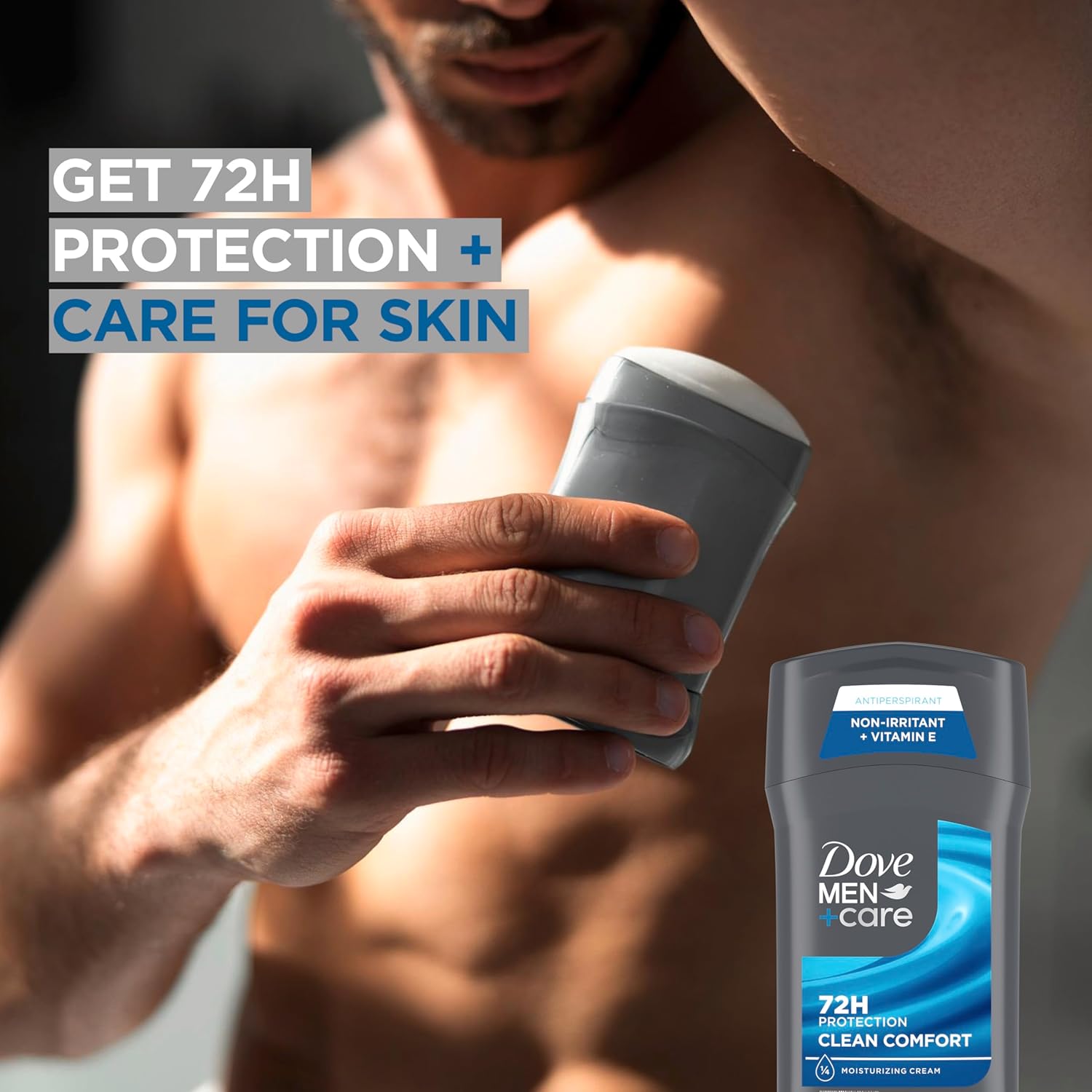 DOVE_MEN_+_CARE_Antiperspirant_Deodorant_Stick_Clean_Comfort_Twin_Pack_72-Hour_Sweat_&_Odor_Protection_Antiperspirant_for_Men_With_1/4_Moisturizing_Cream_2.7_oz