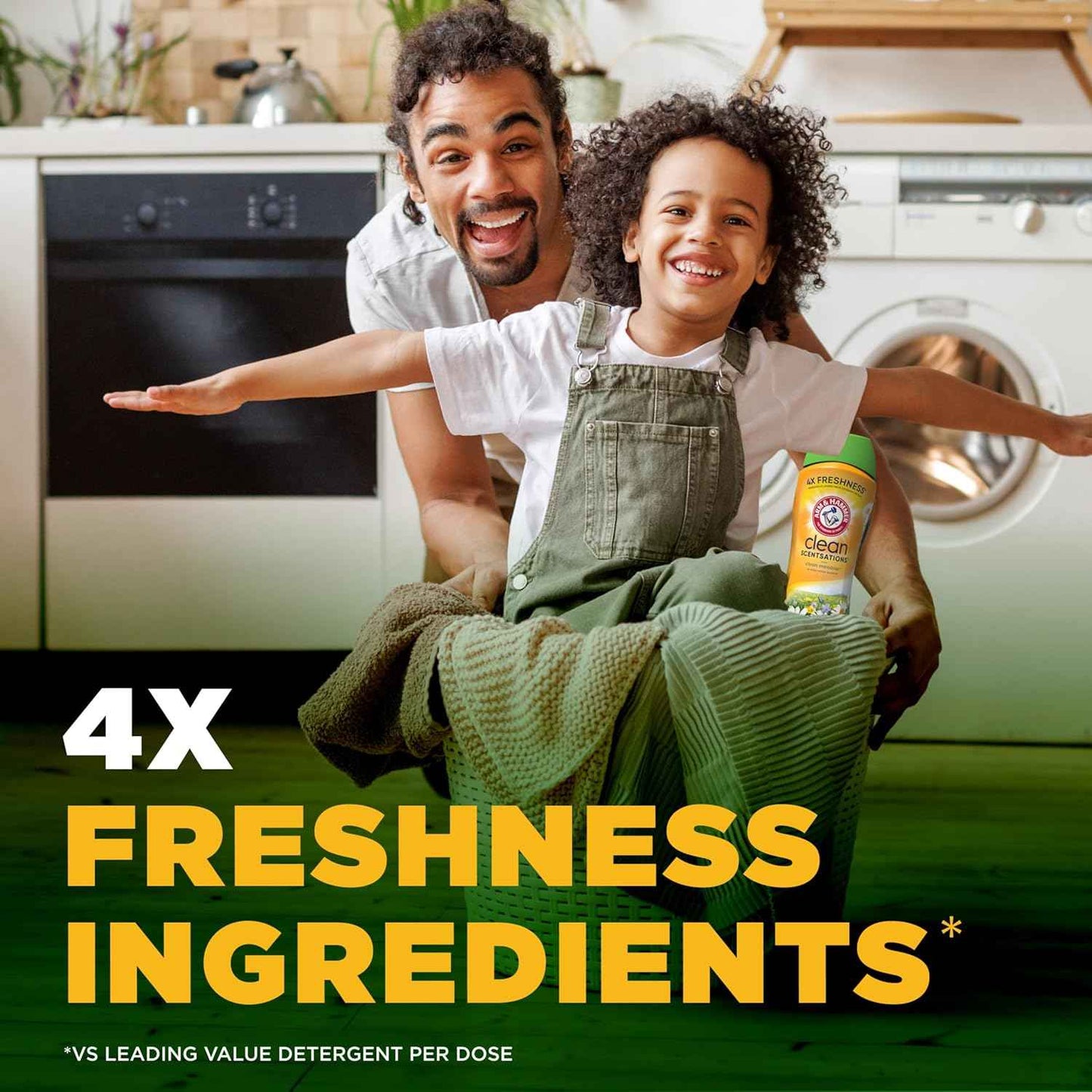 ARM & HAMMER Clean Scentsations In-Wash Scent Booster, Laundry Scent Booster Clean Meadow scent, 24 Oz