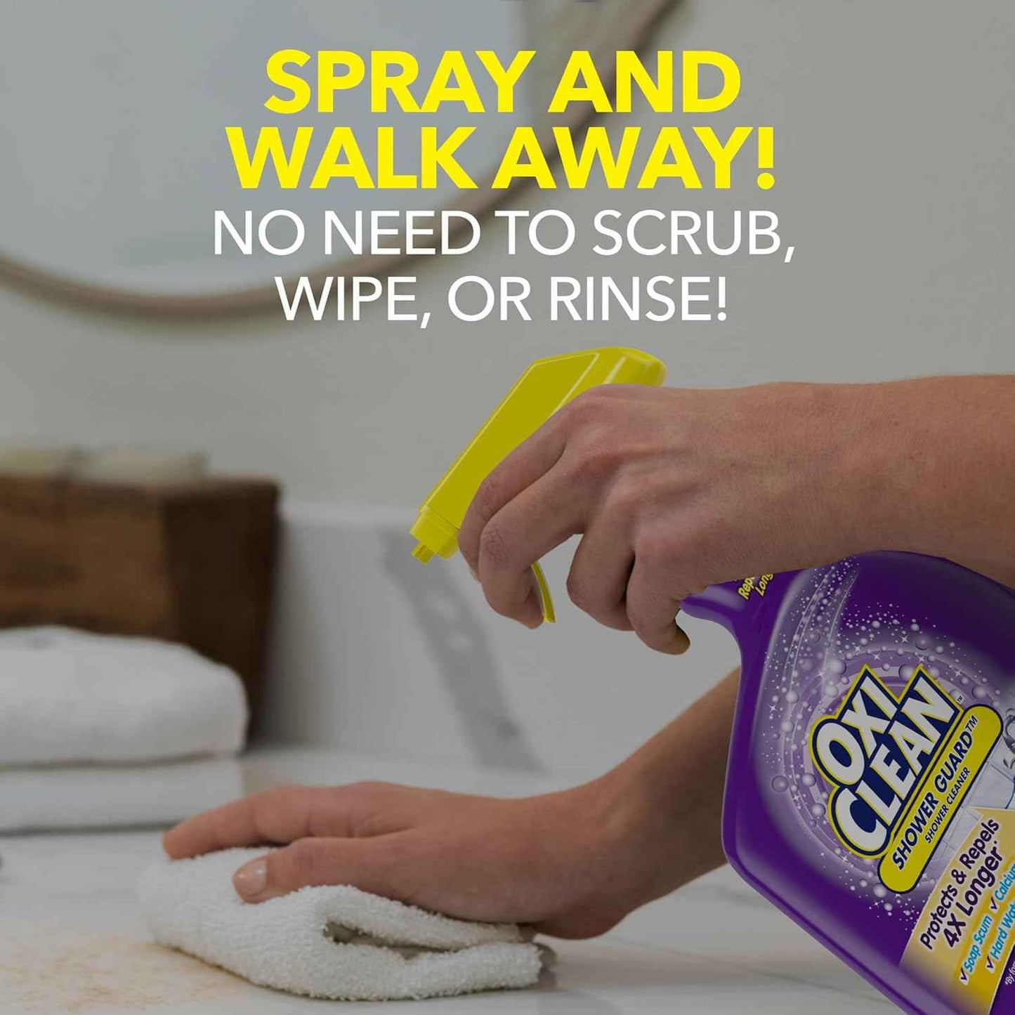 OxiClean Shower Guard Daily Shower Cleaner, 30 oz., Protects & Repels Stains