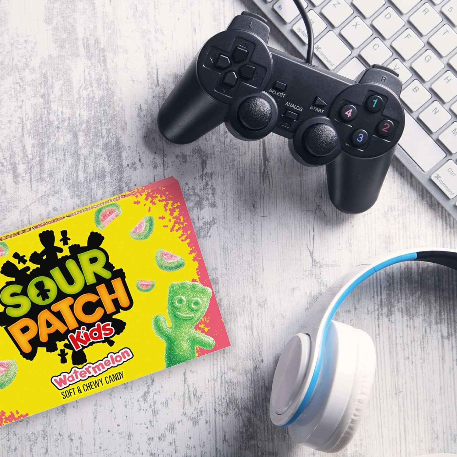 SOUR PATCH KIDS Original Candy, SOUR PATCH KIDS Watermelon Candy & SWEDISH FISH Candy Variety Pack, Easter Candy, 15 Movie Theater Candy Boxes