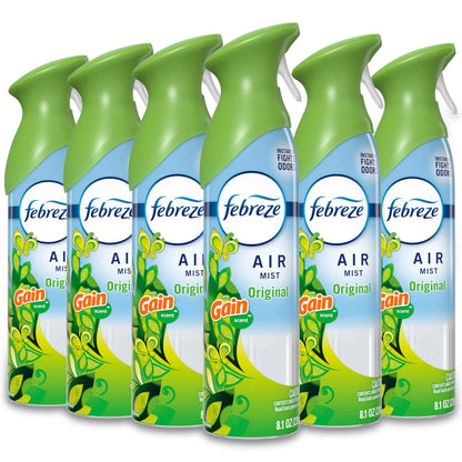 Febreze Air Mist, Air Freshener Spray, Odor Fighting Room Spray, Deodorizer for Home Bathroom Kitchen Office Apartment Dorm Room Classroom