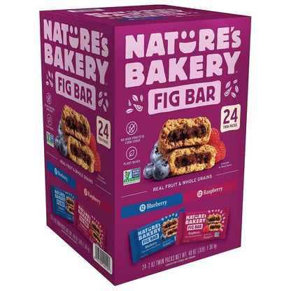Nature's Bakery Whole Wheat Fig Bars, Real Fruit, Vegan, Non-GMO, Snack bar