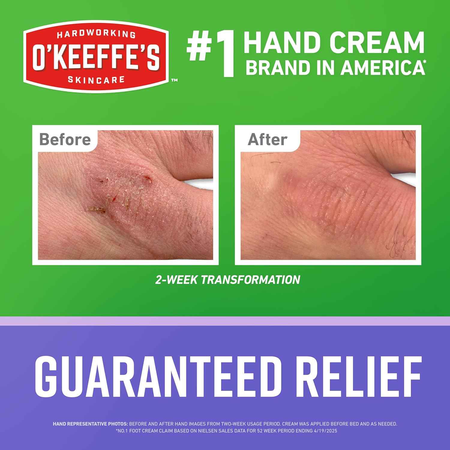 O'Keeffe's Working Hands Night Treatment Hand Cream for Extreme Dryness - Repairing Skincare for Cracked, Dry Hands