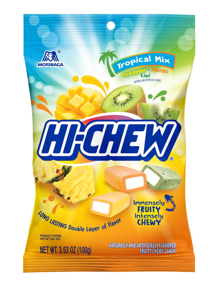 HI-CHEW Assorted, Green Apple Strawberry Mango Grape, Soft & Chewy Candy 2lb - 185+ Pieces Individually Wrapped - Made with Immensely Juicy Fruity Flavors