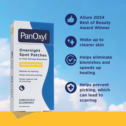 PanOxyl_PM_Overnight_Spot_Patches,_Advanced_Hydrocolloid_Healing_Technology,_Fragrance_Free,_40_Count_Pack_of_1
