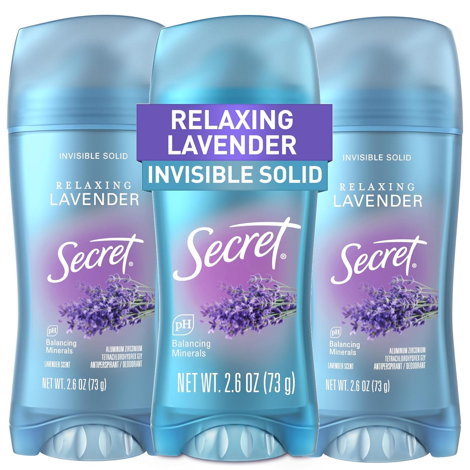 Secret_Fresh_Antiperspirant_Deodorant_for_Women,_72hr_Breathable_Sweat_&_Odor_Protection,_Instant_Freshness_&_Gentle,_PH_Balancing_Mineral,_Invisible_Solid,_Relaxing_Lavender_Scent,_2.6_oz_(Pack_of_3)