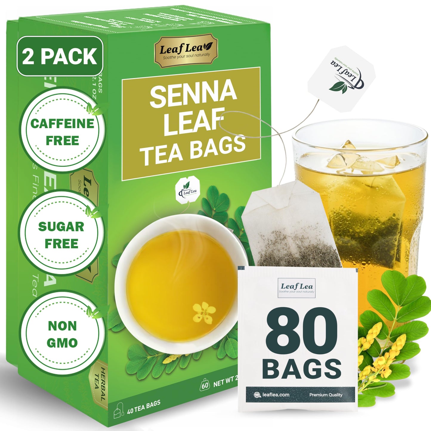 Senna Tea - 80 Tea Bags (Pack of 2)
