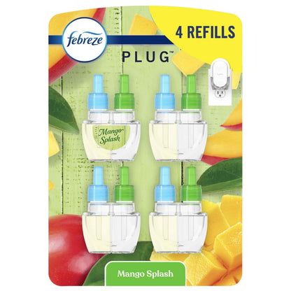 Febreze Plug In Air Freshener, Odor-Fighting Scented Oil Refill, Air Fresheners for Home and Bathroom and Kitchen, Long Lasting for Strong Odors