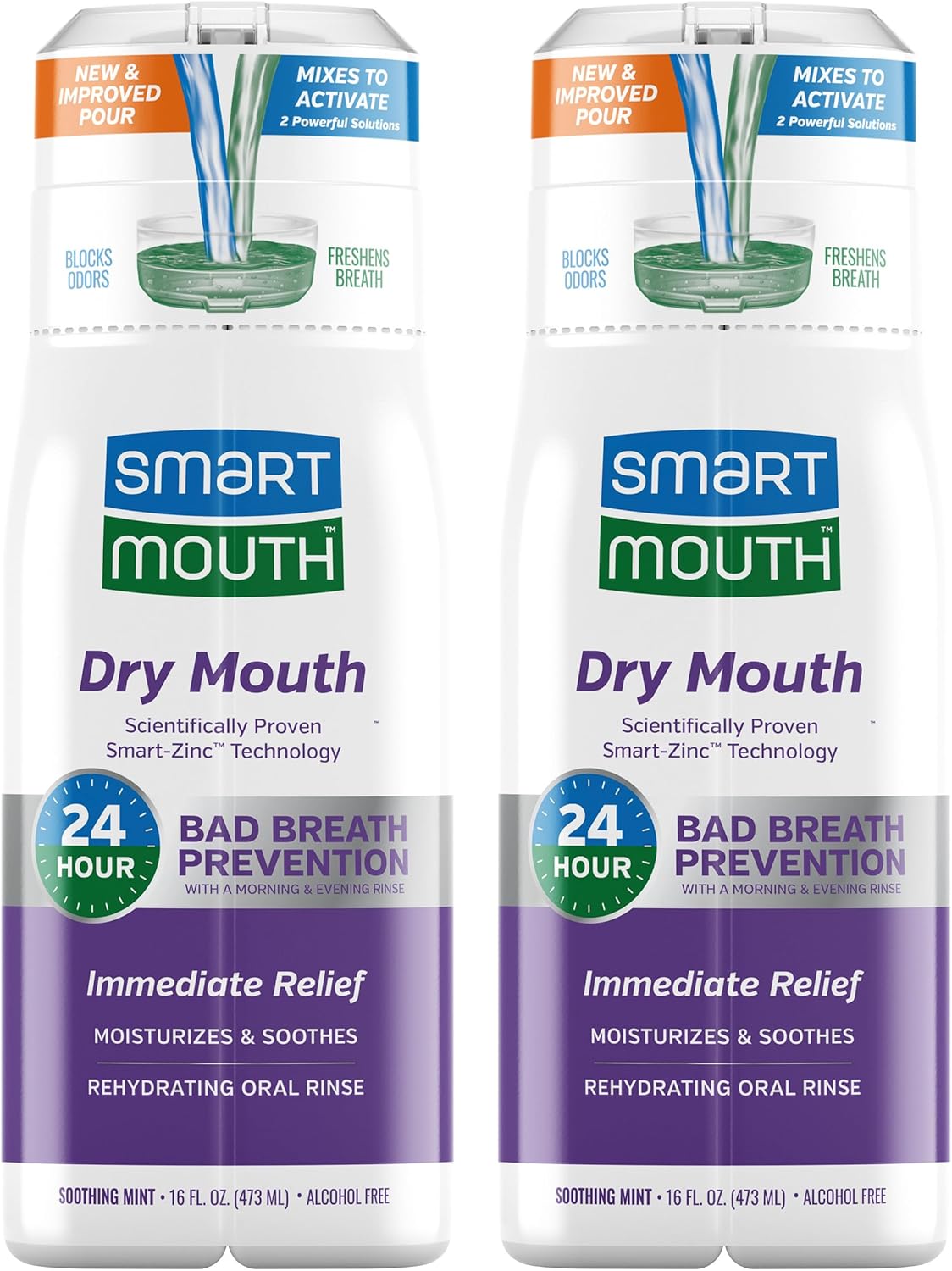 SmartMouth_Dry_Mouth_Zinc_Activated_Mouthwash_-_Dry_Mouth_Rinse_for_Immediate_Relief_&_Instant_Fresh_Breath_-_Optimal_Oral_Health_-_Sugar,_Gluten_&_Alcohol-Free_-_Soothing_Mint_-_16_fl_oz_-_2_Pack