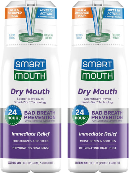SmartMouth_Dry_Mouth_Zinc_Activated_Mouthwash_-_Dry_Mouth_Rinse_for_Immediate_Relief_&_Instant_Fresh_Breath_-_Optimal_Oral_Health_-_Sugar,_Gluten_&_Alcohol-Free_-_Soothing_Mint_-_16_fl_oz_-_2_Pack
