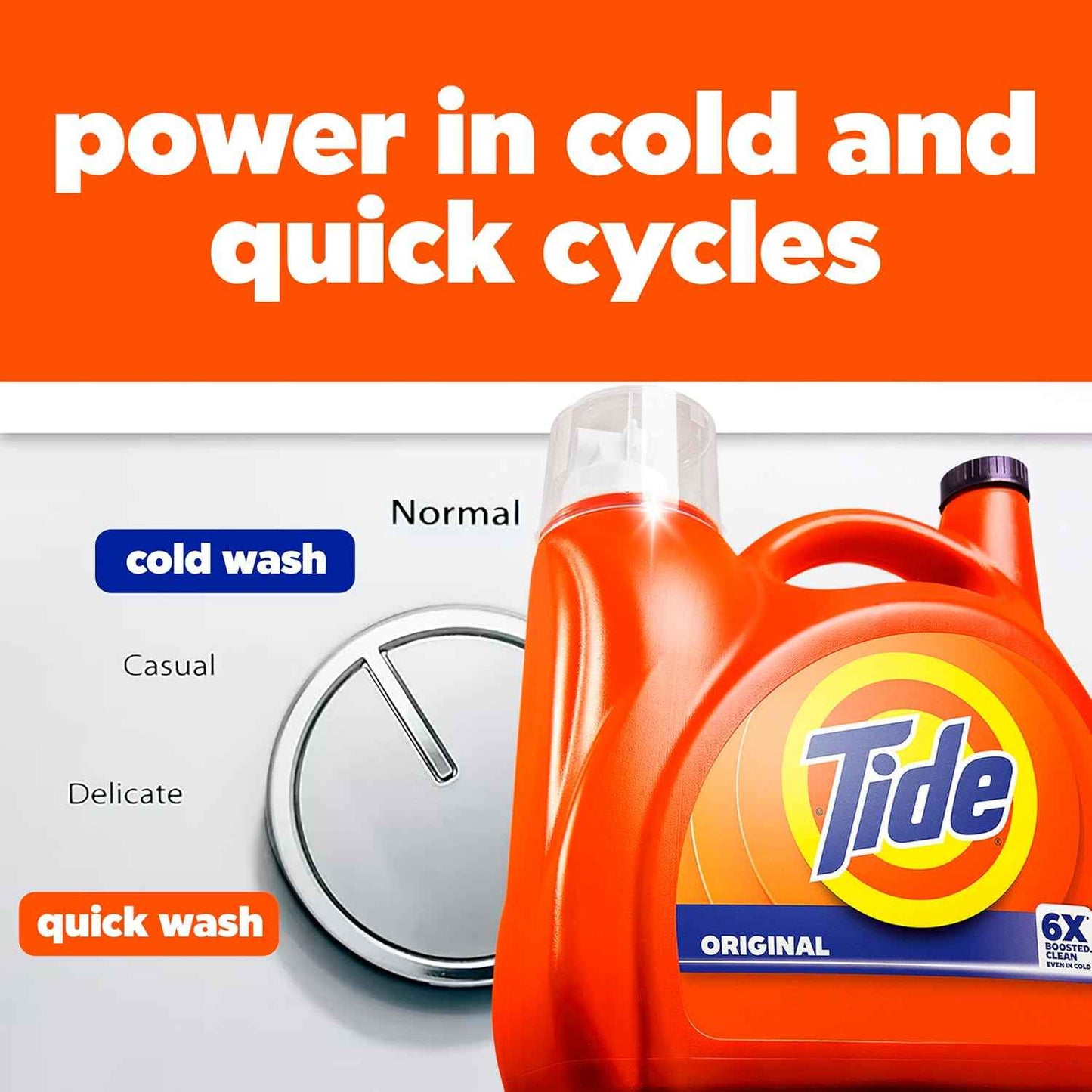Tide Liquid Laundry Detergent, Original Scent, 126 Loads, 158 fl oz, Boosted Clean even in cold water, laundry soap, concentrated liquid detergent