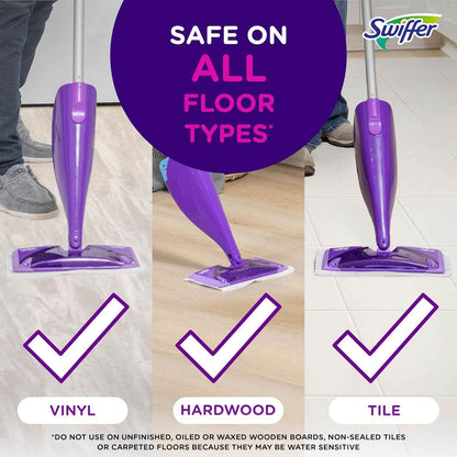 Swiffer WetJet Multi-Purpose and Hardwood Liquid Floor Cleaner Solution Refill, with Gain Scent,