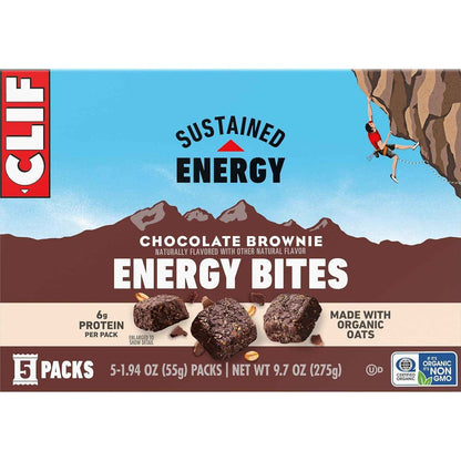 CLIF BAR Energy Bites - Made with Organic Oats - 6g Plant Based Protein - Non-GMO (5 Packs)