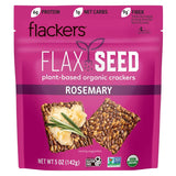 Flackers Organic Sea Salt Flaxseed Crackers, 5 Ounce 1-Pack, Gluten Free, Non GMO, Vegan, Keto Snack, 9g Fiber, 1g Net Carb