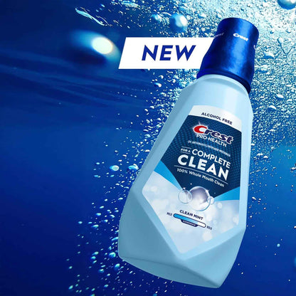 Crest Mouthwash Pro Health Complete Clean, CPC (cetylpyridinium chloride) Antigingivitis/Antiplaque, Alcohol Free, Clean Mint