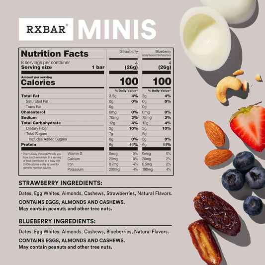 RXBAR Minis Protein Bars, Snack Bars, Variety Pack