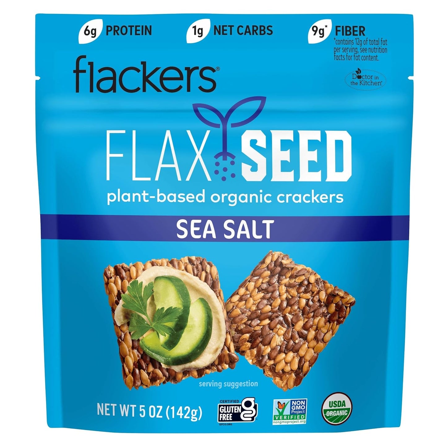 Flackers_Organic_Sea_Salt_Flaxseed_Crackers,_5_Ounce_1-Pack,_Gluten_Free,_Non_GMO,_Vegan,_Keto_Snack,_9g_Fiber,_1g_Net_Carb