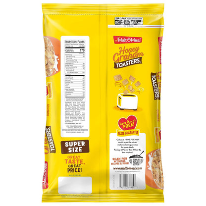 Malt-O-Meal_Honey_Graham_Toasters_Breakfast_Cereal,_Honey_Graham_Cereal_Squares,_Super_Size_Bagged_Cereal,_32_OZ_Resealable_Cereal_Bag