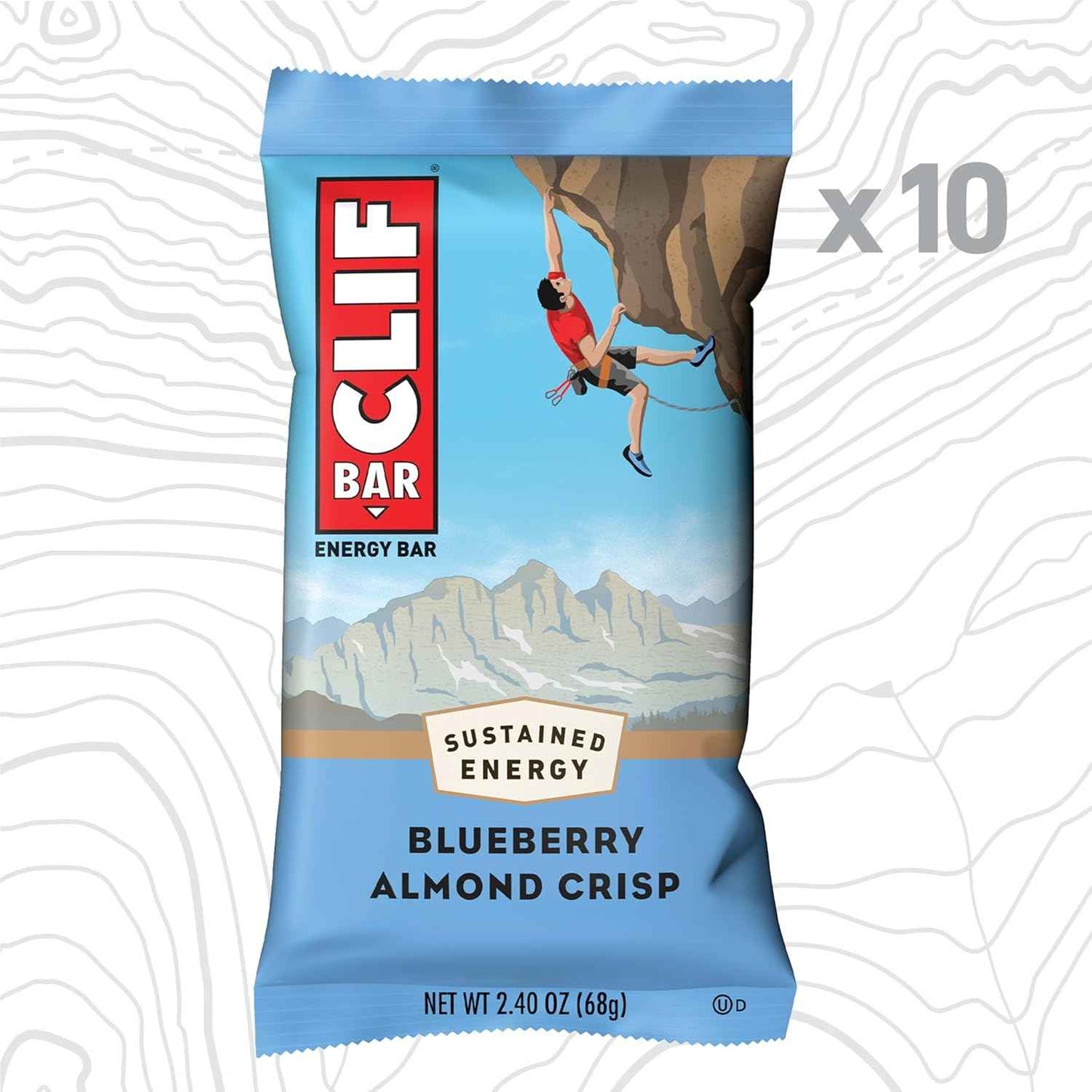 CLIF BAR - Energy Protein Bars - Blueberry Almond Crisp - Made with Organic Oats - Energy Bars - Non-GMO