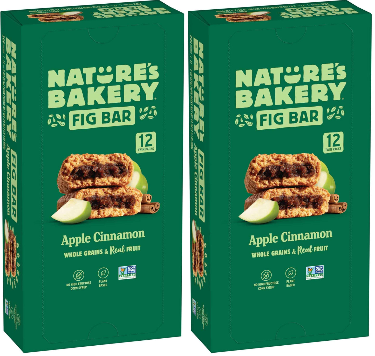 Nature's Bakery Whole Wheat Fig Bars, Real Fruit, Vegan, Non-GMO, Snack bar