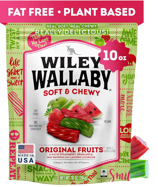 Wiley_Wallaby_Licorice_10_Ounce_Classic_Gourmet_Soft_&_Chewy_Australian_Original_Fruits_Licorice_Candy_Twists,_1_Pack