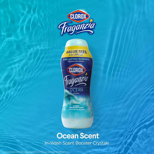 Clorox Fraganzia Laundry Scent Booster Crystals, In-Wash Fragrance Beads for Fresh-Smelling Clothes & Linens, Safe for All Fabrics & Colors, Easy-Pour Bottle