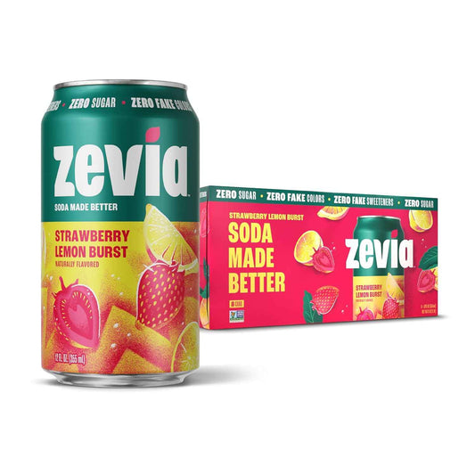 Zevia Zero Sugar Soda – Naturally Sweetened, Zero Calorie Sugar Free Soda - Non-GMO Project Verified, Gluten-Free, Vegan