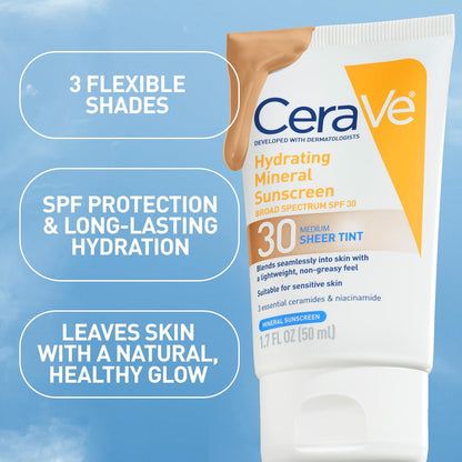 CeraVe_Hydrating_Mineral_Sunscreen_SPF_30_with_Sheer_Tint,_Tinted_Mineral_Sunscreen_with_Zinc_Oxide_&_Titanium_Dioxide,_Blends_Seamlessly_For_Healthy_Glow,_Medium,_1.7_Fluid_Ounce