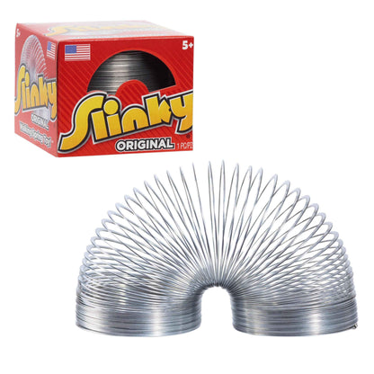The Original Slinky Walking Spring Toy, 2.75-inch Diameter Metal Slinky, Fidget Toys