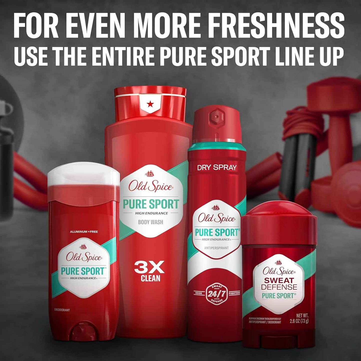 Old Spice Antiperspirant Deodorant For Men, High Endurance, 24/7 Sweat Defense & Odor Protection, 24/7 Freshness & Lasting Scent, Pure Sport Scent, 3.0 oz
